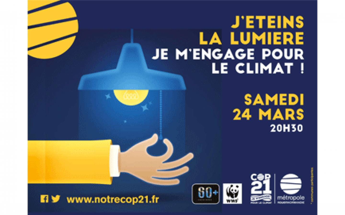 affiche Earth Hour Rouen