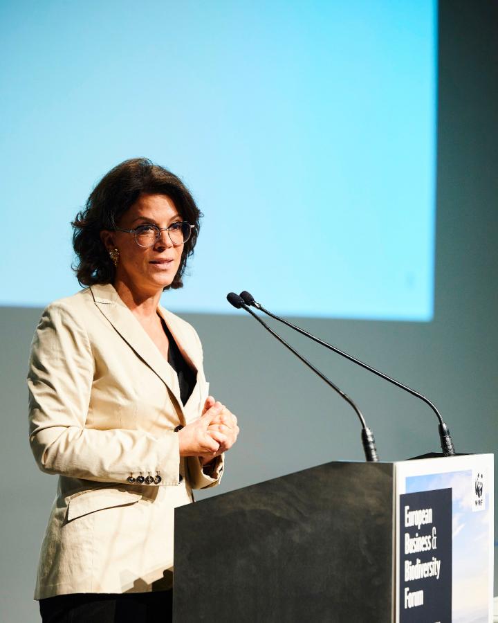 Alexandra Palt prend la parole au Biodiversity Forum